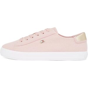 Tommy Hilfiger Women’s Elegant Canvas Lace-Up Vulcanised Trainers, Pink (Foggy Pink), 6.5 Tommy Hilfiger Women’s Elegant Canvas Lace-Up Vulcanised Trainers, Pink (Foggy Pink), 6.5