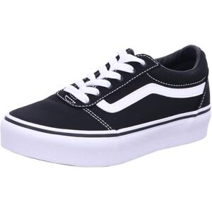 Vans Women's Ward Platform Canvas Sneaker, Canvas Black White, 2 UK Vans Women's Ward Platform Canvas Sneaker, Canvas Black White, 2 UK