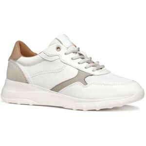 Geox Women's D ALLENIEE A Sneaker, Optic White/Lt Taupe, 7 UK Geox Women's D ALLENIEE A Sneaker, Optic White/Lt Taupe, 7 UK