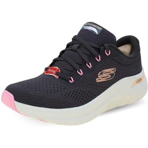 Skechers Women's Arch Fit 2.0 Big League Sneaker, Pewter Mesh/Multi Trim, 5 UK Skechers Women's Arch Fit 2.0 Big League Sneaker, Pewter Mesh/Multi Trim, 5 UK