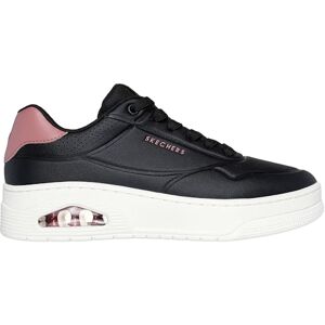 Skechers Women's Uno Court Fast Break Sneaker, Black Duraleather/Rose Trim, 7 UK Skechers Women's Uno Court Fast Break Sneaker, Black Duraleather/Rose Trim, 7 UK