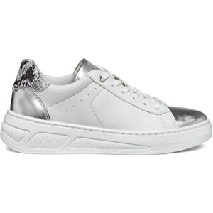 Geox Women's D Ljuba A Sneaker, White Silver, 8 UK Geox Women's D Ljuba A Sneaker, White Silver, 8 UK