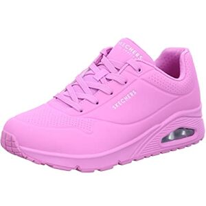 Skechers Women's Uno Stand on Air Sneaker, Pink Durabuck Mesh, 3 UK Skechers Women's Uno Stand on Air Sneaker, Pink Durabuck Mesh, 3 UK