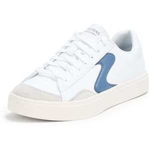 Skechers Women's Eden Lx Slick Talk Sneaker, White/Navy Duraleather/Gray Trim, 7 UK Skechers Women's Eden Lx Slick Talk Sneaker, White/Navy Duraleather/Gray Trim, 7 UK