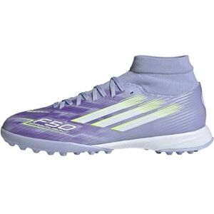adidas Women's F50 SPARKFUSION League W Mid Turf Football Boots, Violet Tone/Lucid Lemon/Purple Rush, 11 UK adidas Women's F50 SPARKFUSION League W Mid Turf Football Boots, Violet Tone/Lucid Lemon/Purple Rush, 11 UK