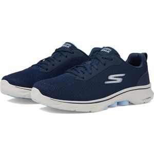 Skechers Women's Go Walk 7 Clear Path Sneaker, Navy Textile/Light Blue Trim, 2.5 UK Skechers Women's Go Walk 7 Clear Path Sneaker, Navy Textile/Light Blue Trim, 2.5 UK