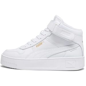 Puma Women Carina Street Mid Sneakers, White- White- Gold, 4.5 UK Puma Women Carina Street Mid Sneakers, White- White- Gold, 4.5 UK