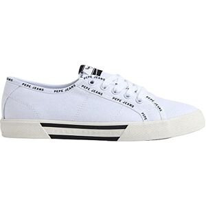 Pepe Jeans Women's Brady Rib W Sneaker, White, 8 UK Pepe Jeans Women's Brady Rib W Sneaker, White, 8 UK