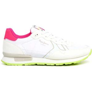 Pepe Jeans Women's Brit Neon W Sneaker, White (White), 3 UK Pepe Jeans Women's Brit Neon W Sneaker, White (White), 3 UK