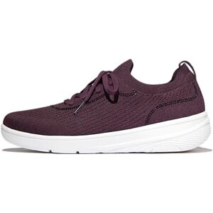 Fitflop Women's Super-Q Crystal-Trim Knit Slip-ON Laced Sneakers, Plumberry, 6.5 UK Fitflop Women's Super-Q Crystal-Trim Knit Slip-ON Laced Sneakers, Plumberry, 6.5 UK