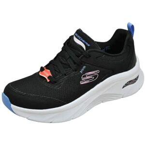 Skechers Women's 149685 BKMT Trainers, Black Leather/Mesh/Multi Trim, 6 UK Skechers Women's 149685 BKMT Trainers, Black Leather/Mesh/Multi Trim, 6 UK