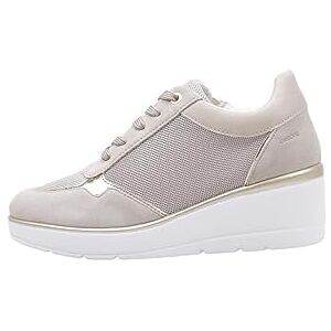 Geox Womens D Ilde Sneakers, Lt Taupe Beige, 7 UK Geox Womens D Ilde Sneakers, Lt Taupe Beige, 7 UK