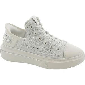 Skechers Women's Snoop One Rhine-Stoned Sneaker, White Rhinestone Canvas, 6.5 UK Skechers Women's Snoop One Rhine-Stoned Sneaker, White Rhinestone Canvas, 6.5 UK