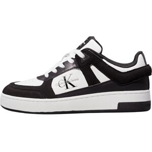 Calvin Klein Women’s Leather Cupsole Low Top Basketball Trainers, Black (Black/Bright White), 3 Calvin Klein Women’s Leather Cupsole Low Top Basketball Trainers, Black (Black/Bright White), 3
