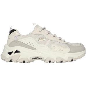 Skechers Women's D'Lites Hiker Sneaker, Natural Leather/Synthetic/Multi Trim, 6.5 UK Skechers Women's D'Lites Hiker Sneaker, Natural Leather/Synthetic/Multi Trim, 6.5 UK