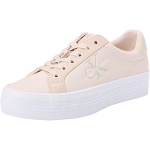 Calvin Klein Jeans Women's Flatform Low Top Vulcanised Trainers, Pink (Whisper Pink/White), 7 Calvin Klein Jeans Women's Flatform Low Top Vulcanised Trainers, Pink (Whisper Pink/White), 7