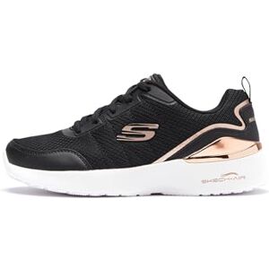 Skechers Women's Skech-Air Dynamight The Halcyon Sneaker, Black Mesh/Rose Gold Trim, 3.5 UK Skechers Women's Skech-Air Dynamight The Halcyon Sneaker, Black Mesh/Rose Gold Trim, 3.5 UK