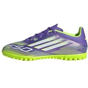 adidas Unisex F50 Club Turf Football Boots, Purple Rush/Cloud White/Lucid Lemon, 13 UK adidas Unisex F50 Club Turf Football Boots, Purple Rush/Cloud White/Lucid Lemon, 13 UK