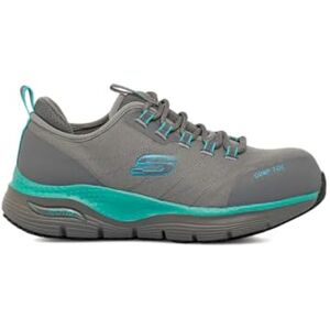 Skechers Women's Arch Fit Sr Ebinal Fire and Safety Boot, Grey/Aqua Textile/Synthetic, 6.5 UK Skechers Women's Arch Fit Sr Ebinal Fire and Safety Boot, Grey/Aqua Textile/Synthetic, 6.5 UK
