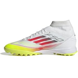 adidas Women's F50 League Mid Football Boots Turf Women, Cloud White/Lucid Red/Solar Yellow, 11 UK adidas Women's F50 League Mid Football Boots Turf Women, Cloud White/Lucid Red/Solar Yellow, 11 UK