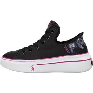 Skechers Women's Snoop One Boss Life Canvas Slip-On Sneakers, Black Canvas/Purple Trim, 5 UK Skechers Women's Snoop One Boss Life Canvas Slip-On Sneakers, Black Canvas/Purple Trim, 5 UK