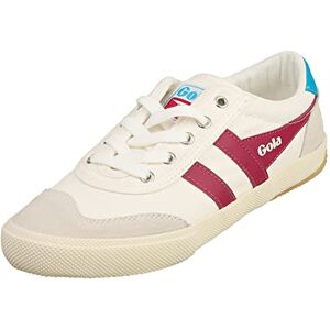 Gola Women's Badminton Sneaker, Off White/Fuchsia/Lagoon, 3 UK Gola Women's Badminton Sneaker, Off White/Fuchsia/Lagoon, 3 UK