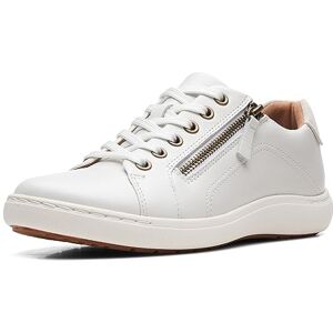 Clarks Women's Nalle Lace Sneaker, White Leather, 3.5 UK Clarks Women's Nalle Lace Sneaker, White Leather, 3.5 UK