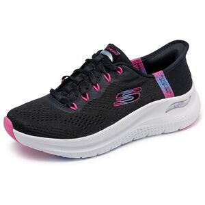 Skechers Women's Arch Fit 2.0 Easy Chic Hands Free Slip-ins Sneaker, BKHP=Black/Hot Pink, 7 Skechers Women's Arch Fit 2.0 Easy Chic Hands Free Slip-ins Sneaker, BKHP=Black/Hot Pink, 7