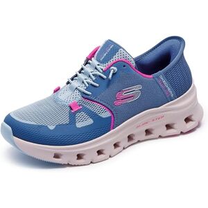 Skechers Women's Glide-Step Pro Slip-On Sneakers, Slate Mesh/Pink Trim, 3 UK Skechers Women's Glide-Step Pro Slip-On Sneakers, Slate Mesh/Pink Trim, 3 UK