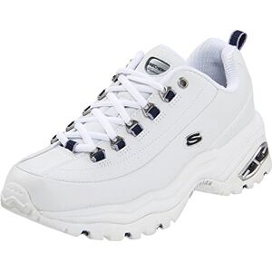 Skechers Sport Women's Premium Sneaker, White/Navy, 6 Skechers Sport Women's Premium Sneaker, White/Navy, 6