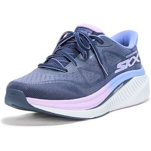 Skechers Women's Go Walk Max Cushioning Arch Fit Areena Sneaker, Navy Textile/Lavender Trim, 7 UK Skechers Women's Go Walk Max Cushioning Arch Fit Areena Sneaker, Navy Textile/Lavender Trim, 7 UK