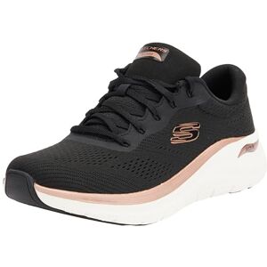 Skechers Women's Arch Fit 2.0 Glow The Distance Sneaker, Black Mesh/Rose Gold Trim, 5.5 UK Skechers Women's Arch Fit 2.0 Glow The Distance Sneaker, Black Mesh/Rose Gold Trim, 5.5 UK