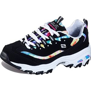 Skechers Women's D'lites Summer Fiesta Trainers, Black Black Trubuck Multi Mesh White Trim Bkmt, 4.5 UK Skechers Women's D'lites Summer Fiesta Trainers, Black Black Trubuck Multi Mesh White Trim Bkmt, 4.5 UK