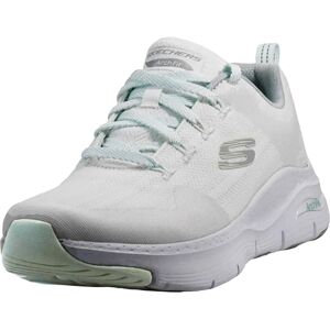 Skechers Women's Arch Fit Comfy Wave Trainers, White Mint Wmnt, 4 UK Skechers Women's Arch Fit Comfy Wave Trainers, White Mint Wmnt, 4 UK