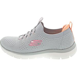 Skechers Womens Summits Top Player Sneaker, Gray Knit Pink Coral Trim, 4.5 UK Skechers Womens Summits Top Player Sneaker, Gray Knit Pink Coral Trim, 4.5 UK