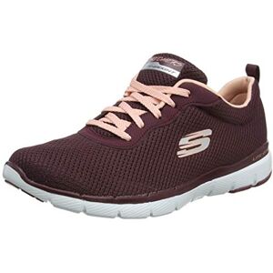 Skechers Women's Flex Appeal 3.0-First Insight Trainers, Red Burgundy Mesh Pink Trim Bupk, 4.5 UK Skechers Women's Flex Appeal 3.0-First Insight Trainers, Red Burgundy Mesh Pink Trim Bupk, 4.5 UK