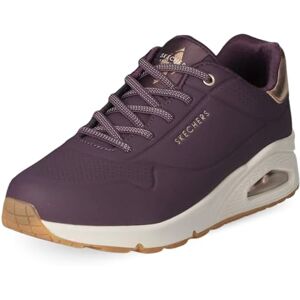 Skechers Women's Uno Shimmer Away Sneaker, Purple, 4 UK Skechers Women's Uno Shimmer Away Sneaker, Purple, 4 UK