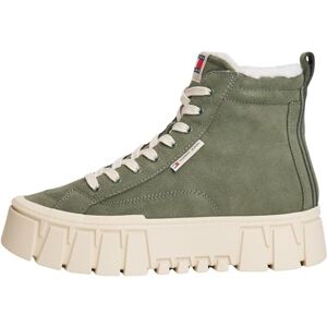 Tommy Jeans Women's Tjw Vulc Flatform Suede Wl En0En02894 High Top, Green (Pewter Green), 4 UK Tommy Jeans Women's Tjw Vulc Flatform Suede Wl En0En02894 High Top, Green (Pewter Green), 4 UK