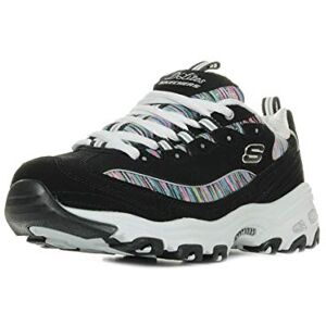 Skechers Women's DLites Interlude Track and Field Shoe, Black/Multi, 6 UK Skechers Women's DLites Interlude Track and Field Shoe, Black/Multi, 6 UK