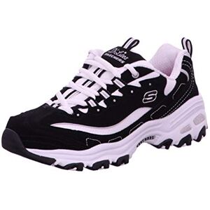 Skechers Women's D'lites-biggest Fan Trainers, Black Trubuck/ White Mesh/ Silver Trim, 9 UK Skechers Women's D'lites-biggest Fan Trainers, Black Trubuck/ White Mesh/ Silver Trim, 9 UK