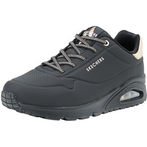 Skechers Women's Uno Shimmer Away Sneaker, Black, 6.5 UK Wide Skechers Women's Uno Shimmer Away Sneaker, Black, 6.5 UK Wide