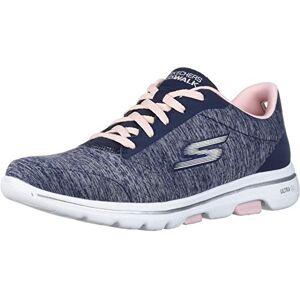 Skechers Women's Go Walk 5-True Sneaker, Navy/Pink, 6 B (M) Skechers Women's Go Walk 5-True Sneaker, Navy/Pink, 6 B (M)