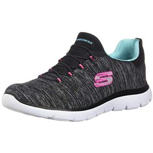 Skechers Women's Summits-Quick Getaway Sneaker, Black/Light Blue, 3 UK Skechers Women's Summits-Quick Getaway Sneaker, Black/Light Blue, 3 UK