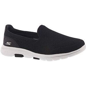 Skechers Women's GO Walk 5 Slip On Trainers, Black Textile White Trim, 9 UK Skechers Women's GO Walk 5 Slip On Trainers, Black Textile White Trim, 9 UK