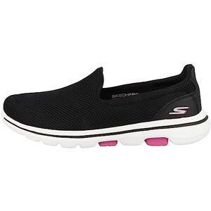 Skechers Women's GO Walk 5 Slip On Trainers, Black Textile Hot Pink Trim, 2 UK Skechers Women's GO Walk 5 Slip On Trainers, Black Textile Hot Pink Trim, 2 UK