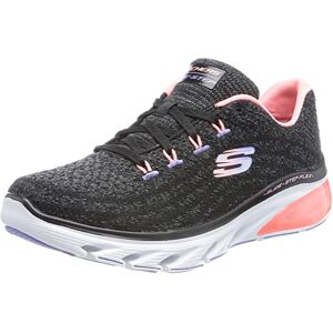 Skechers Women's 149972 BKMT Trainers, Black Knit/Coral & Lavender Trim, 6 UK Skechers Women's 149972 BKMT Trainers, Black Knit/Coral & Lavender Trim, 6 UK