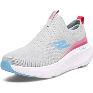 Skechers Womens Sneaker, Gray/Pink, 8 US Skechers Womens Sneaker, Gray/Pink, 8 US