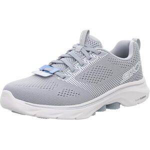Skechers Women's Go Walk 7 Hailey Sneaker, Gray Textile/Silver Trim, 4.5 UK Skechers Women's Go Walk 7 Hailey Sneaker, Gray Textile/Silver Trim, 4.5 UK