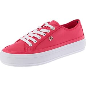 Tommy Hilfiger Women Trainers Essential Canvas Shoes Vulcanised, Pink (Bright Cerise Pink), 6.5 UK Tommy Hilfiger Women Trainers Essential Canvas Shoes Vulcanised, Pink (Bright Cerise Pink), 6.5 UK
