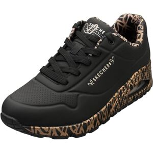 Skechers Women's Uno Love Sneaker, Black Durabuck/Rose Gold Trim, 6 UK Skechers Women's Uno Love Sneaker, Black Durabuck/Rose Gold Trim, 6 UK